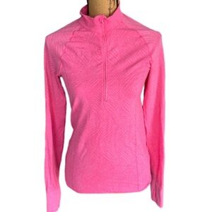 Moving Comfort Half Zip Running Pullover Top Lightweight Pink Size Medium